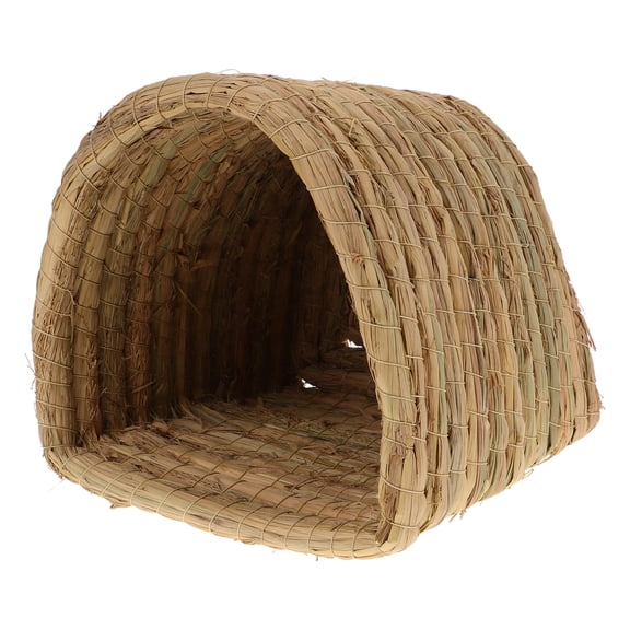 CTIRCHIU Straw Woven Pet Sleeping House Green Chicken Laying Nest Functional and Cozy