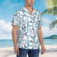 thumbnail image 5 of Daiia Hand Drawn Snake Hawaiian Shirt for Men Gentle Cotton Regular Short Sleeve Casual-X-Large, 5 of 9