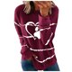 thumbnail image 1 of Puntoco Moda Mujer Impreso Camiseta Suelta Blusa De Manga Larga Cuello Redondo Casual tops Sudaderas Con Capucha Puntoco Puntoco-3398, 1 of 4