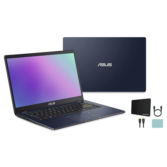 ASUS 14" FHD PC Laptops, Intel Celeron N4020, 4GB RAM, 128GB, Windows 11 Home in S Mode, Star Black   Mazepoly Accessories