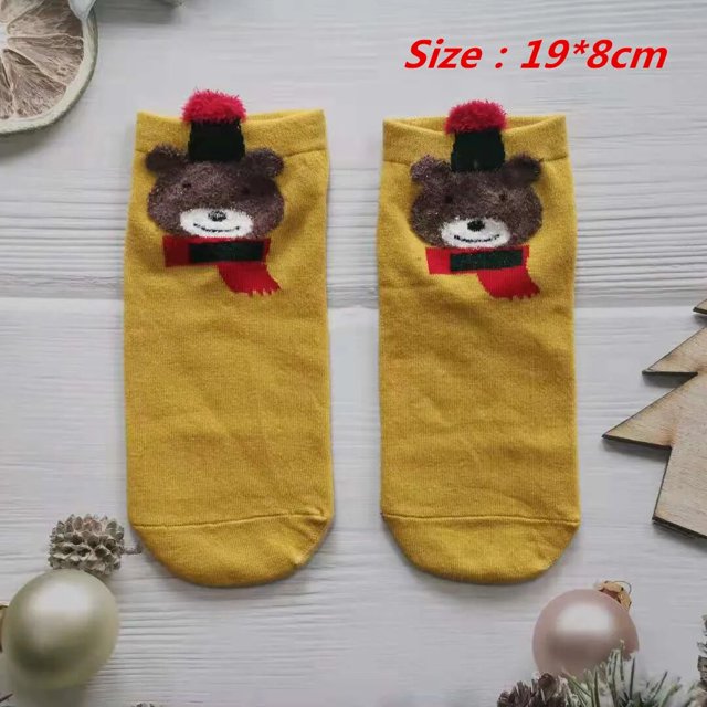 2022 las mujeres calcetines de invierno calcetines de Navidad David ciervos de dibujos animados de algodón mantener caliente mujer Calcetines para niñas regalo de Navidad