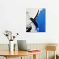 thumbnail image 2 of JEUXUS  Blue Abstract Canvas Wall Art: Modern Minimalist Black and White Picture Painting Print Gray Blue Poster for Living Room Bedroom Bathroom Office Home Wall Decor, 2 of 4