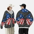 thumbnail image 4 of Lsque Butterfly With USA Flag UPF 50+ Lightweight Sun Protection Men's Women's Long Sleeve Shirt, Hoodie Performance -X-Large, 4 of 9