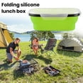 thumbnail image 3 of Ludlz 800ML Silicone Lunch Box Collapsible Leak-proof Portable Lightweight Food Storage Container with Lids for Outdoor, 3 of 8