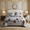 Brown, variant on Shubozy Geometric Quilt Set – Lightweight Cotton Blend Bedspread with Damask Stitching, Reversible Modern Circles Pattern, Ultra-Soft & Breathable, Prewashed All-Season Comfort, CAL King,Brown/White