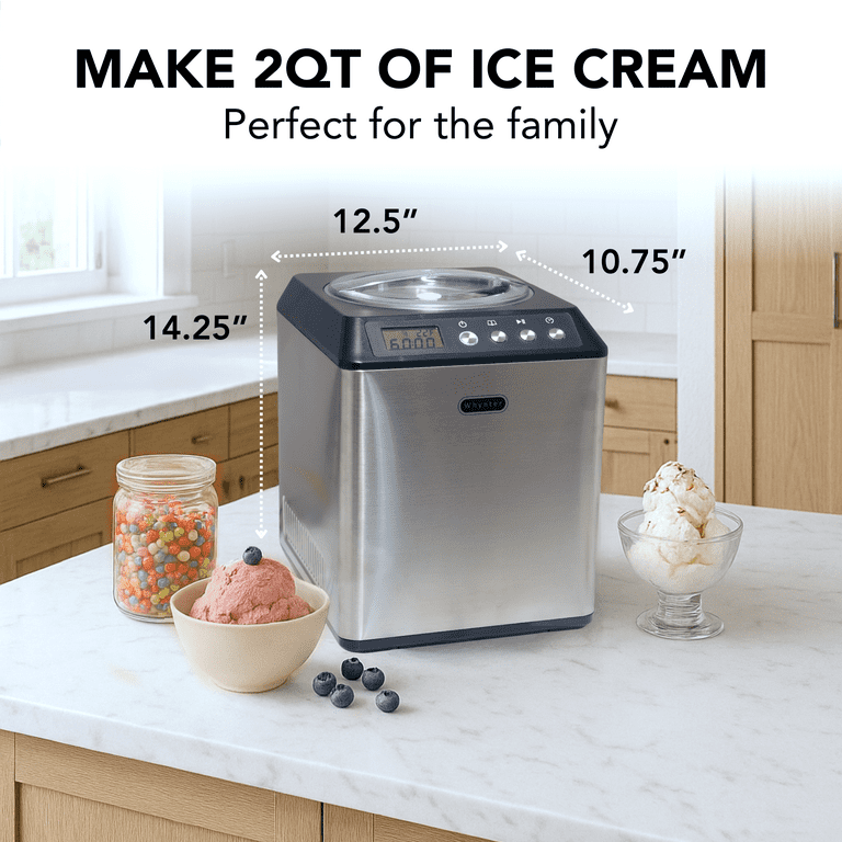 Whynter Electric Ice Cream Freezer Machine, 2.1-Qt Upright
