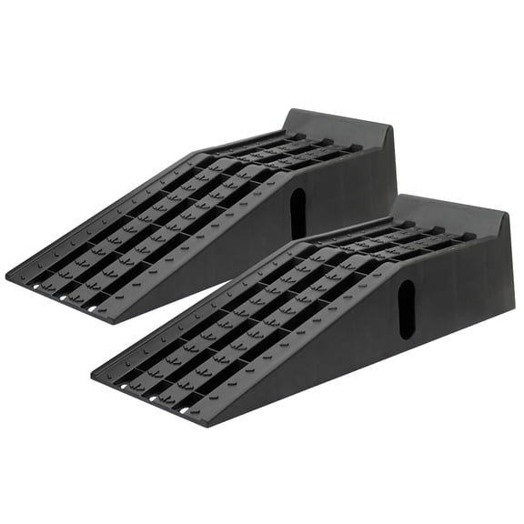 Ironton Poly Car Ramp Set, 12,000-Lb. GVW Capacity, Lightweight Non-Rusting Design