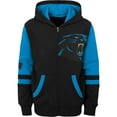 thumbnail image 2 of Youth Black Carolina Panthers Colorblock Full-Zip Hoodie, 2 of 3