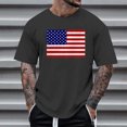thumbnail image 2 of Ramiter Mens Patriotic T-Shirts Men's Moisture Wicking , Short Sleeve Crew T-Shirts Grey L, 2 of 4
