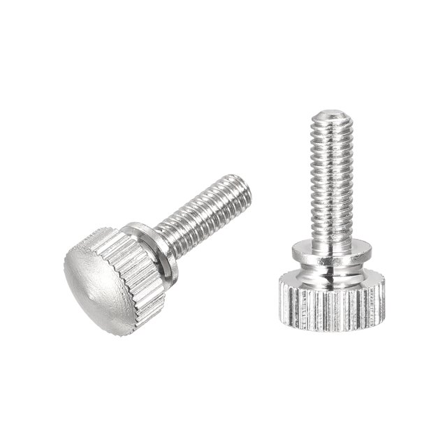 Tornillos moleteados M4x12mm Latón Unique Bargains 2uds Niquelado