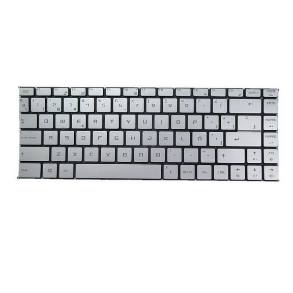 Silver Laptop Backlit Keyboard For MSI GF65 Thin 9SD 9SE 9SEX 9SEXR 10UE 10SER 10SDR 10SCSXR Spanish SP Without Frame New