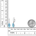 thumbnail image 3 of Gem Stone King 925 Sterling Silver Swiss Blue Topaz and Swiss Blue Topaz Dangle Leverback Earrings for Women (3.06 Cttw, Gemstone November Birthstone, Heart Shape 6MM, Trillion 5MM), 3 of 4