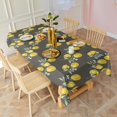 thumbnail image 3 of Yellow Lemon Fruit Flowers Rectangle Tablecloth 60"x102",Waterproof Polyester Rectangle Table Cloth, Wipeable Spillproof Polyester Tablecloth for Dining, Camping, Indoor and Outdoor, 3 of 6