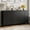 Black, variant on GALAXHERO Farmhouse 9 Drawer Wood Dresser, 63" Wide Storage Organizer with Double Rustic Handles, TV Stand for 70" TV, Chest of Drawers for Bedroom, Living Room, White