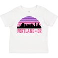 thumbnail image 3 of Inktastic Portland Oregon Retro Sunset Skyline Girls Toddler T-Shirt, 3 of 5