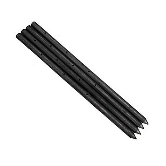 MCA 24 Inch Round Steel Form Stakes with Holes, 10 Pack, 3/4" Diameter, Pointed, Concrete, Garden