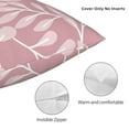 thumbnail image 5 of YFYANG Square Decorative Throw Pillow Case (Without Pillow Insert), Pink Leaf Texture Bedroom Sofa Car Cushion Cover, 22"x22", 5 of 9