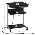 thumbnail image 4 of Yaheetech 31.5''H  Laptop Computer Desk with Power Outlet,Black, 4 of 8