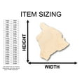 thumbnail image 2 of Unfinished Wood Honolulu Big Island Shape - Craft - up to 46" DIY 7" / 1/4", 2 of 3