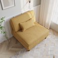 thumbnail image 4 of Jerry Corduroy Accent Chair with Ottoman Modular Couch Sectional Sofa Armless - Orange/Armless Chair, 4 of 5