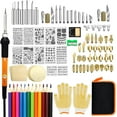 thumbnail image 1 of Yeacher Wood Burning Kit, 110 Pieces Wood Burning Tool with Adjustable Temperature 200~420°C, Professional Pyrography Pen for Embossing Carving Soldering, 1 of 7