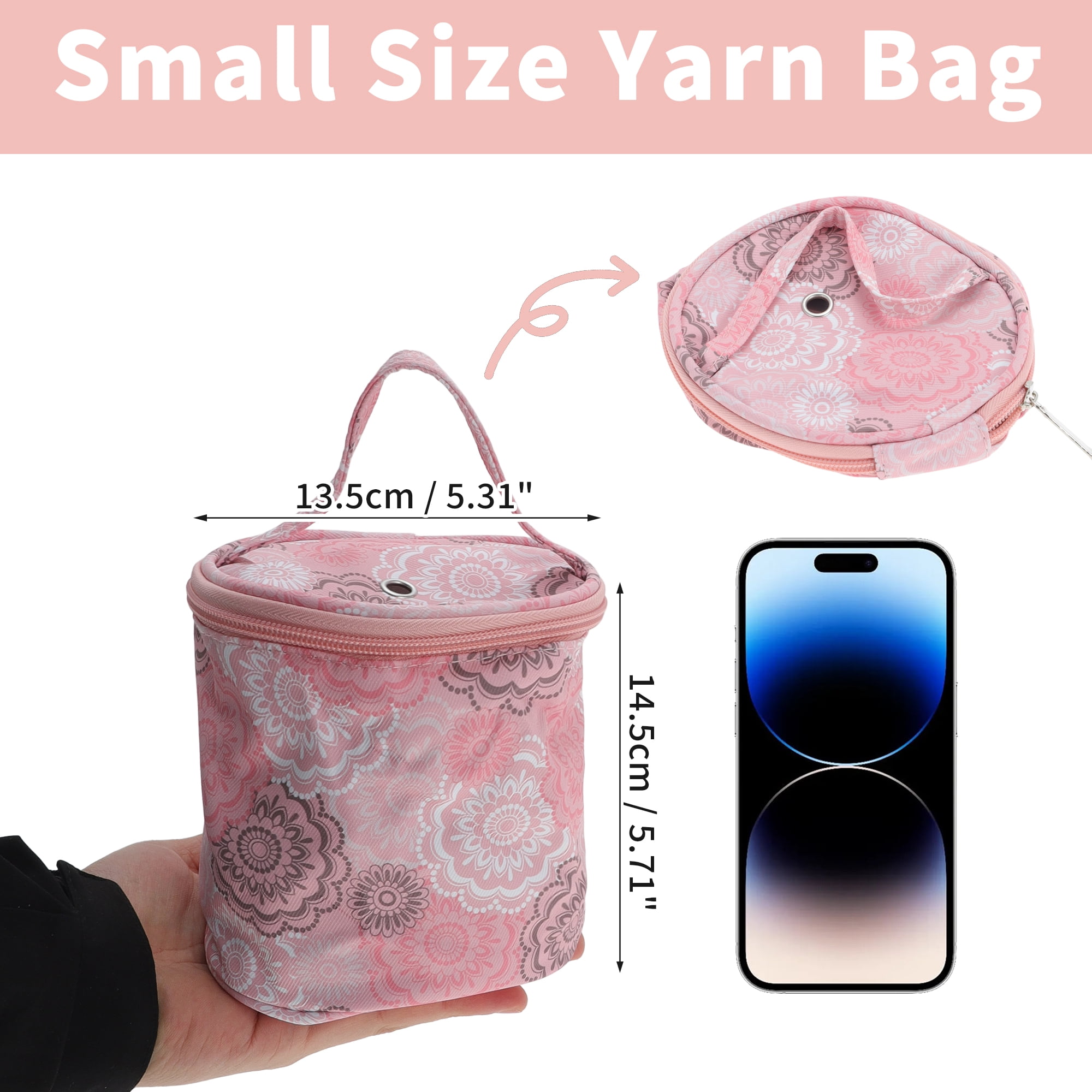 Unique Bargains Small Yarn Bag Knitting Bags Yarn Storage Organizer Crochet Tote