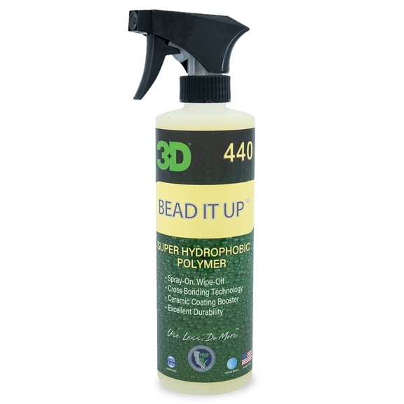 3D Bead It Up - Hydrophobic Polymer Bead Maker Paint Protectant & Sealant - Ceramic Coating Booster Spray 16oz.