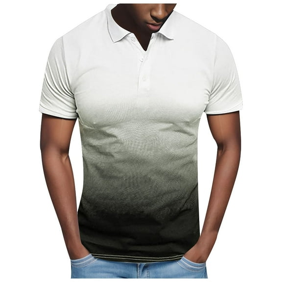 HCNTES Mens Polo Shirts Short Sleeve Textured Knit Polo T Shirt Business Casual Golf Shirts,L White