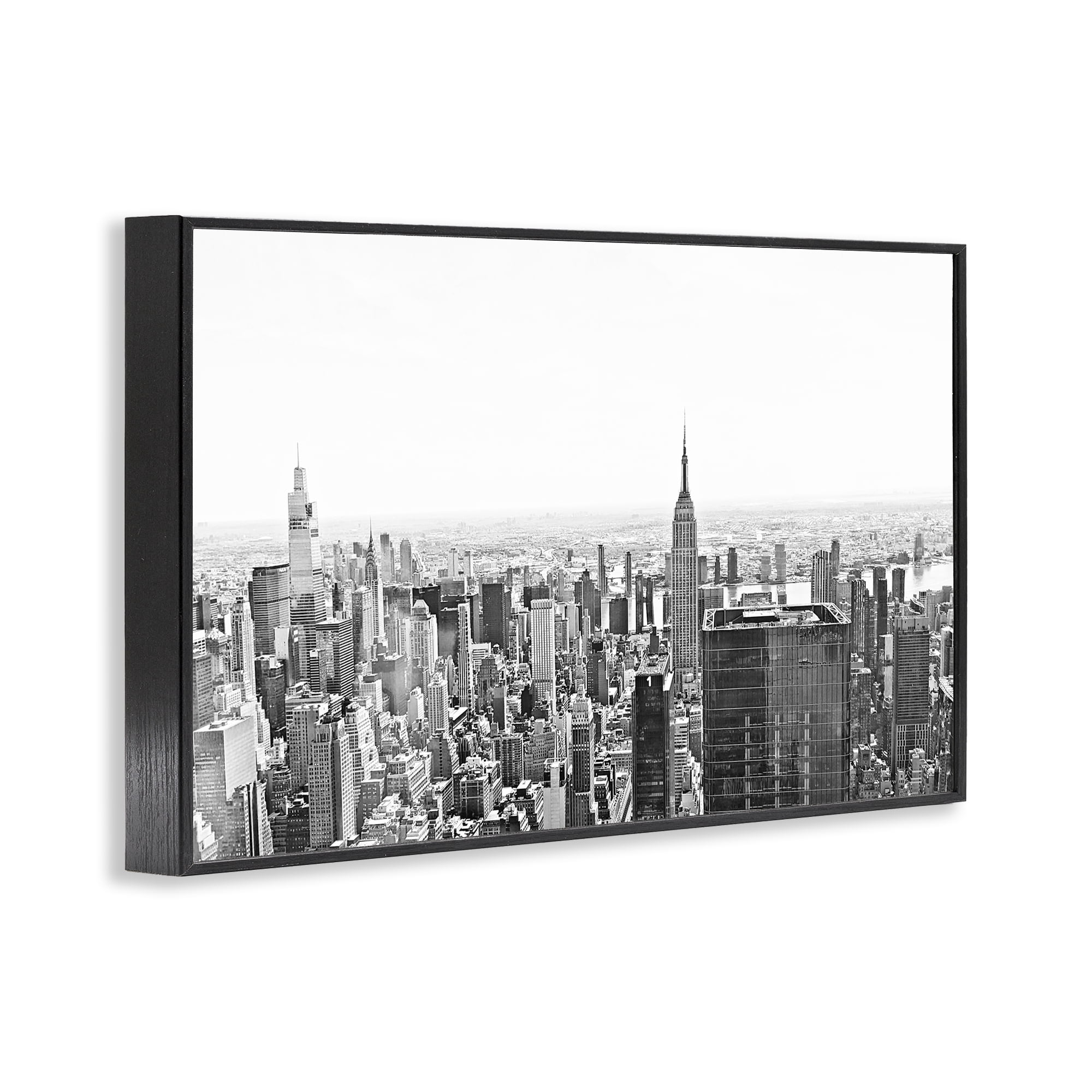Stupell Industries New York City Scape View Black Framed Giclee Art, design by Kali Wilson