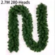 thumbnail image 3 of 2.7M Artificial Plant Christmas Garland With Lights Fir Pine Tree Branch Christmas Decoration Rattan Wreath Vine For Home Decor, 3 of 5