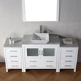 thumbnail image 5 of Dior 66" Single Bath Vanity in White with White Marble Top and Square Sink with Matching Mirror, 5 of 6