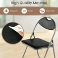 thumbnail image 5 of Costway 4 PCS U Shape Folding Chairs Furniture Home Outdoor Picnic Portable Black, 5 of 10