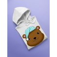 thumbnail image 3 of Teddy Bear With Hat Hoodie Women -SPIdeals Designs, Female Large, 3 of 4