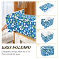 thumbnail image 2 of Yayeee Collapsible Storage Bin with Lid Fabric Closet Decorative Basket with Handles, Blue Dots, 2 of 7