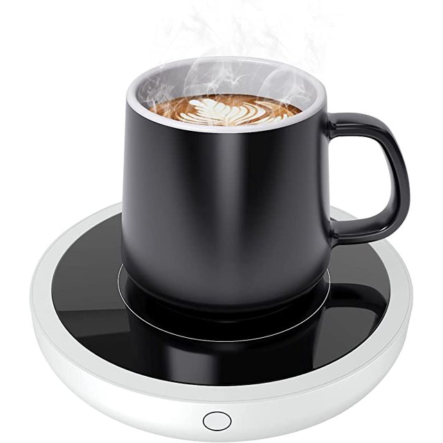Calentador de tazas de café, tecnología de 3 toques, temperatura ajustable, apagado automático, calentador de tazas eléctrico, calentador de té, regalo de Navidad, para cacao, té, leche TUNC Sencillez