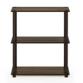 thumbnail image 3 of Furinno Turn-S-Tube 3-Tier Compact Multipurpose Shelf Display Rack with Square Tube, Walnut/Brown, 18025WN/BR, 3 of 4