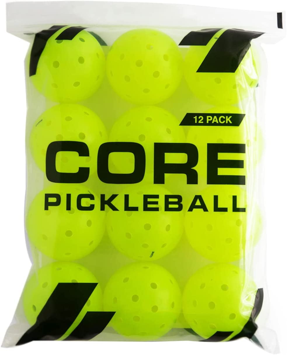 CORE Pickleball Balls 40 Hole Outdoor Pickleball Balls Indoor