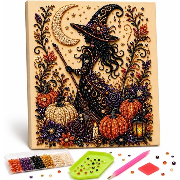 2026 New Halloween Pearl Art Kit, Pearl Art Kits For Adults Halloween 3D Diamond Craft