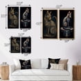 thumbnail image 4 of Designart "Retro Glamorous Gold Cat II" Animals Cat Wall Art Set Of 2 - Children's Art Blue Gallery Set For Office Decor, 4 of 6