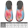 thumbnail image 5 of IAUYY Memory Foam House Slippers Suitable for Both Men and Women. Comfortable, Anti-Slip Plush Flat-Bottomed Slippers The Best Holiday Gift Tulips in Light Blue Tones, 5 of 9