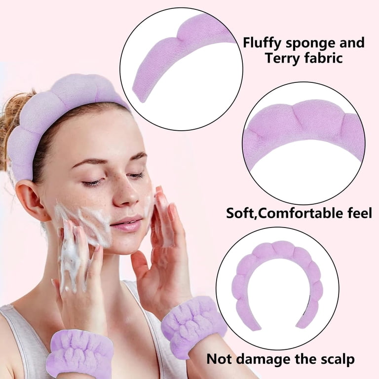 TISMOD Spa Headband and Wristband Set for Skincare Washing Face