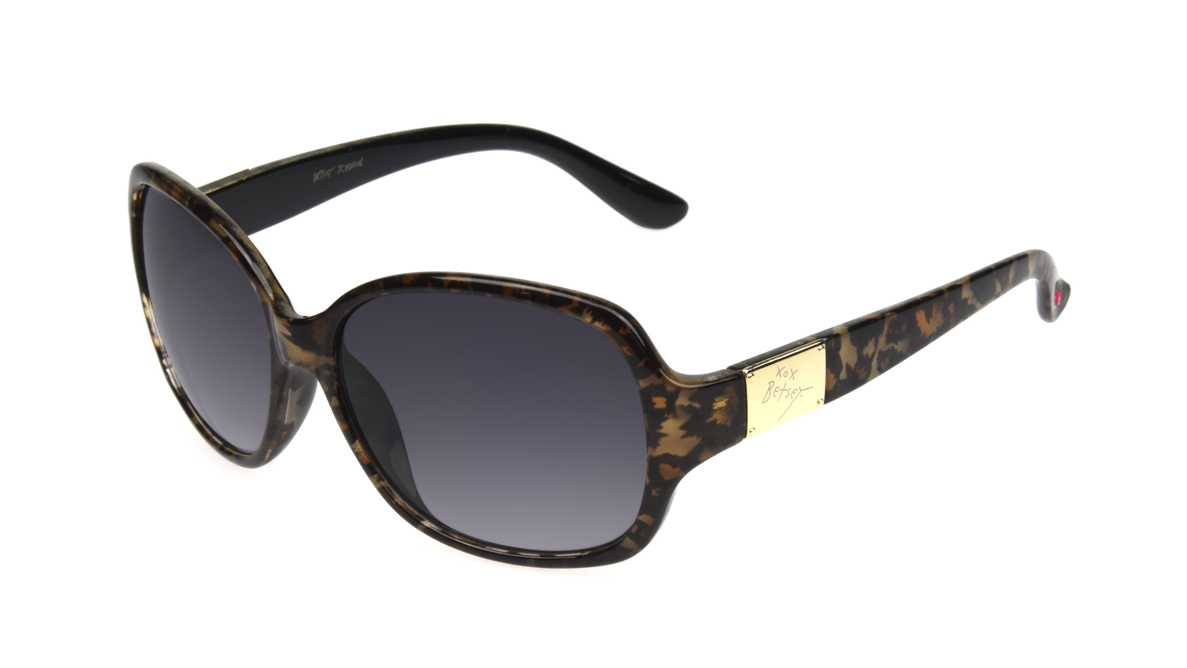Betsey Johnson Women's Oversized Square Leopard Sunglasses