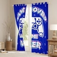 thumbnail image 3 of Homewish Video Game Controller Blackout Curtains Set of 2 (52x84 Each), Blue Cartoon Gamepad Window Curtains, Teens Kids Girls Boys Curtains and Drapes, Curtains and Drapes Bedroom Decor, 3 of 6
