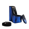thumbnail image 2 of 9" Tall Display Jewelry Box with Hooks, High Heel Shoe Design, Blue Velvet, 2 of 5
