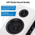 thumbnail image 6 of 80W Active Bookshelf Speakers with Bluetooth 5.3, Wireless Stereo Studio Monitor Speaker w/ 3" Woofer, Built-in 24bit DAC Dynamic 3D Surround Sound, USB/Optical/AUX Input for Home TV PC Gaming, White, 6 of 9