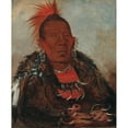 thumbnail image 2 of George Catlin 12x14 Black Ornate Wood Framed Double Matted Museum Art Print Titled: Wah-Ro-Nee-Sah, the Surrounder, Chief of the Tribe (1832), 2 of 5