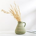 thumbnail image 4 of Ceramic Flower Vase，Handmade Vertical Stripes Painted Vase，Rustic Home Decor  for Fireplace Kitchen Living Room Centerpieces, 4 of 10