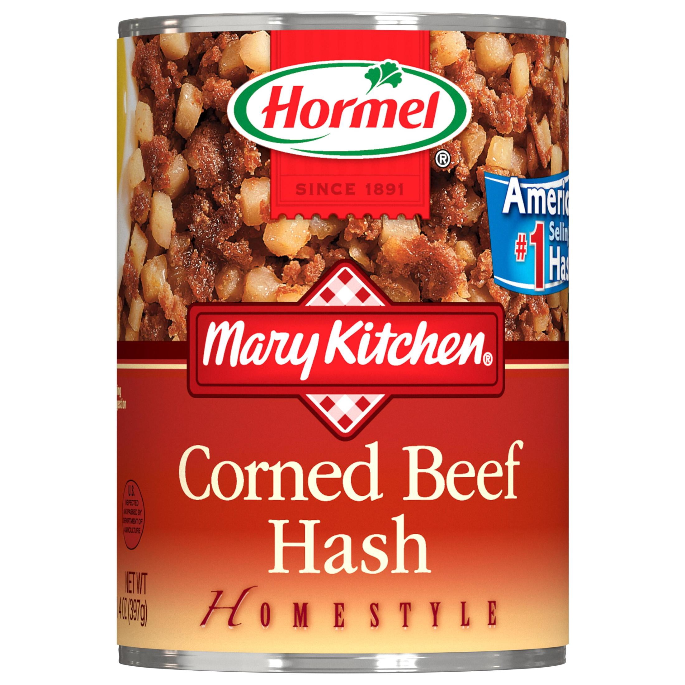(4 pack) MARY KITCHEN Corned Beef Hash, Canned Corned Beef, Shelf-Stable, 14 oz Steel Can