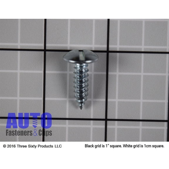 Auveco # 9603 #14 X 3/4" Slotted Truss Head License Plate Screw Zinc. Qty 100.