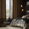 thumbnail image 2 of Half Price Drapes Signature Amber Extra Wide Velvet Blackout Curtains (1 Panel), 100WX 108L, 2 of 11